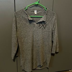 Flag nor Fail grey baseball tee